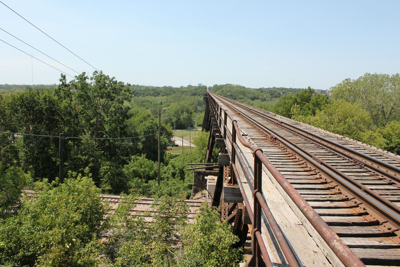 Looking west along bridge